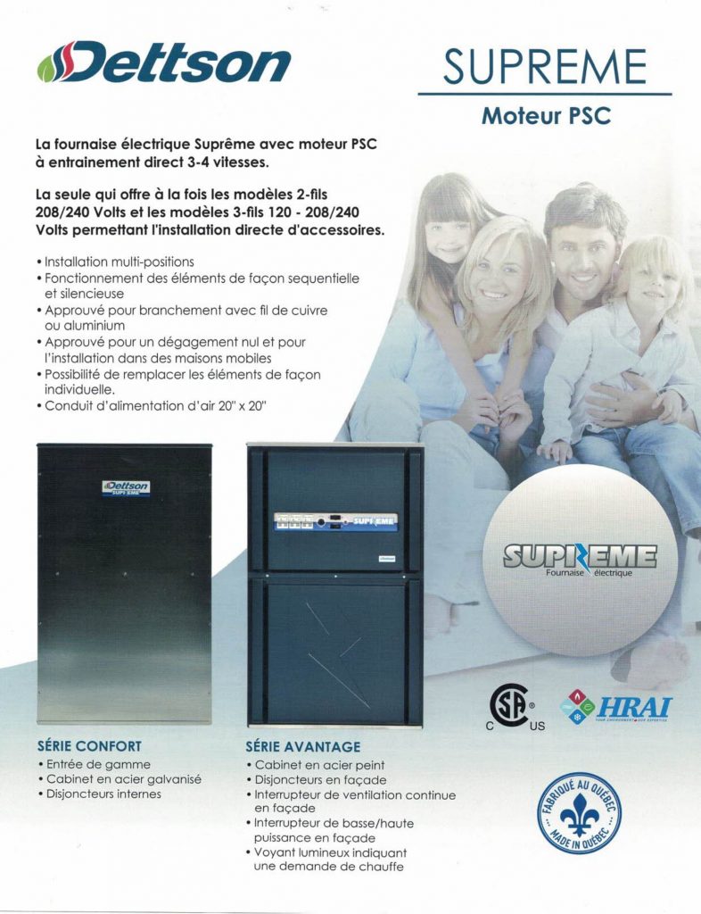 Service de vente, installation et réparation de fournaise électrique et de chauffage électrique à Joliette, Lanaudière, Laurentides et sur la Rive-Nord de Montréal